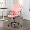 vidaXL Office Chair Pink Faux leather, iron Adjustable height, medium size
