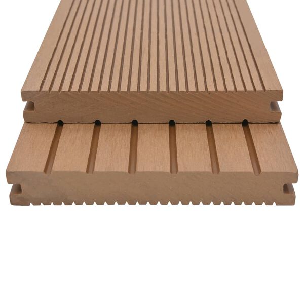 vidaXL WPC Solid Decking Boards with Accessories 32.8 '² 7.2 ' Teak (5x45009)