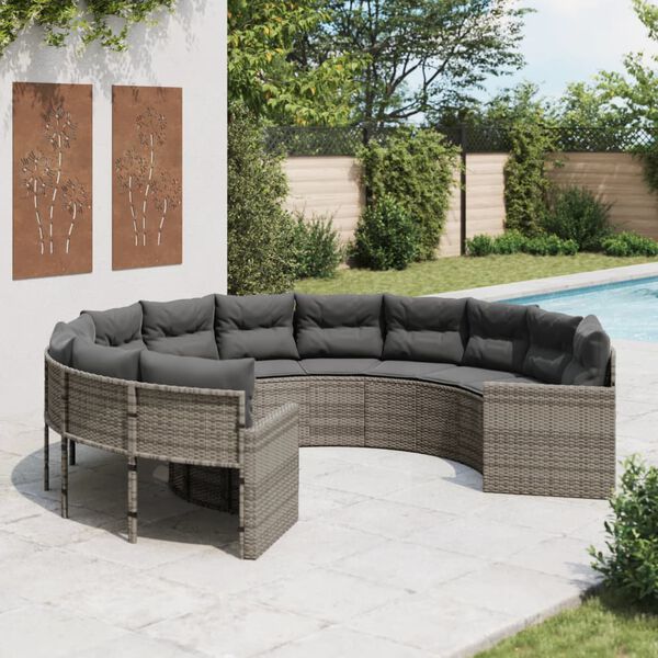 vidaXL Patio Sofa Gray