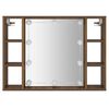 vidaXL Mirror Cabinet Brown Oak Engineered Wood, Acrylic Standard