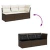 vidaXL Garden Sofa Brown, Cream White