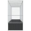 vidaXL Aviary with Extension Silver 164.8"x42.1"x83.5" Steel