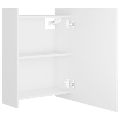 vidaXL Bathroom Mirror Cabinet White 24.6"x8.1"x25.2" Engineered Wood