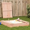 vidaXL Sandpit Brown Solid Douglas wood 43.7 x 43.7 in Durable Sandpit