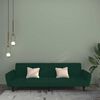 vidaXL Sofa Bed Dark Green Velvet (100% polyester), Wood, Plastic Medium
