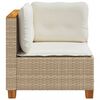 vidaXL Garden Sofa Beige PE rattan Single Modular Outdoor Sofa