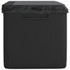 vidaXL Garden Storage Box Anthracite Polypropylene 42.5 x 16.9 x 1.2 in