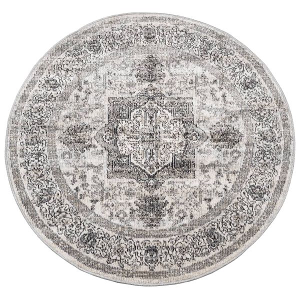 vidaXL Rug Multicolour Polypropylene &Oslash; 47.2 in Foldable Rug Round