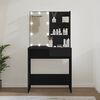 vidaXL Dressing Table Black Engineered wood, acrylic Medium