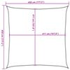 vidaXL Sun Shade Sail Sand 14.8x14.8' 100% Polyester Oxford