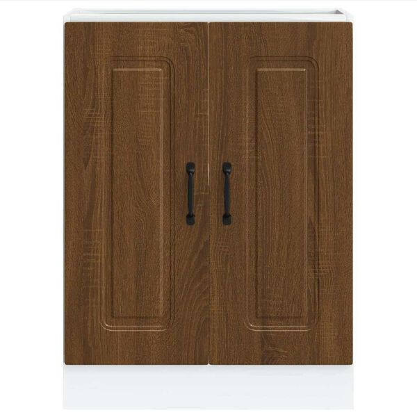 vidaXL Sink Base Cabinet Brown Oak Engineered Wood Medium