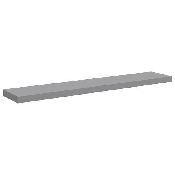vidaXL Wall Shelf Grey Honeycomb MDF and metal 47.2x9.3x1.5 in