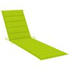 vidaXL Sun Lounger Bright green, Natural teak