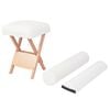 vidaXL Folding Massage Stool White