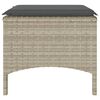 vidaXL Patio Sofa 2-Seater with Table and Stools Light Grey Poly Rattan