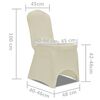 vidaXL Chair Cover Set of 4 Cream Polyester, Spandex Universal