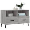 vidaXL TV Cabinet Grey sonoma Engineered wood, iron Medium TV Cabinet