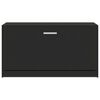 vidaXL Shoe Bench Black Engineered wood, aluminum
