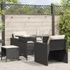 vidaXL Garden Sofa Set Black and Cream