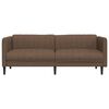 vidaXL Sofa Brown Faux suede, plywood, solid wood Large Durable Sofa