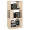 vidaXL Book Cabinet Natural pine Solid Pine Wood Medium Book Cabinet