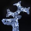 vidaXL Reindeer Christmas Decoration Set of 3 Cool White Acrylic Large