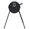 vidaXL Barrel Grill with 2 Cooking Grids Black 31.5"x37.4"x35.4" Steel