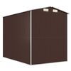 vidaXL Garden Shed Dark Brown Galvanized Steel Large Garden Shed