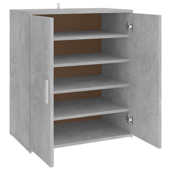 vidaXL Shoe Cabinet Concrete Grey Engineered Wood Medium Shoe Cabinet