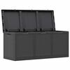 vidaXL Storage Box Black Polypropylene with rattan look Medium