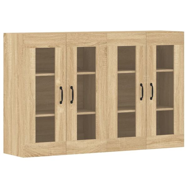 vidaXL Wall Mounted Cabinet Set of 2 Sonoma oak