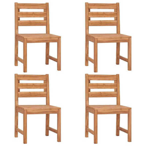 vidaXL 5 Piece Patio Dining Set Solid Wood Teak