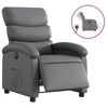 vidaXL Electric Recliner Chair Gray Faux leather, Metal, Plywood Standard