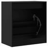 vidaXL Shoe Cabinet Black Engineered wood Compact Shoe Cabinet