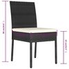 vidaXL Patio Dining Chairs 4 pcs Poly Rattan Black