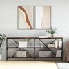 vidaXL Console Table Smoked Oak Engineered Wood and Iron Large