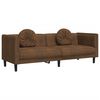 vidaXL Sofa Set Brown Velvet Sofa Set Rectangular Modern Seats Many
