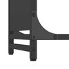 vidaXL Firewood Rack Black 23.6x11.0x25.6" Cold-rolled steel
