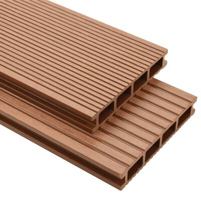 vidaXL WPC Decking Boards with Accessories 279.9 ft² 7.2' Brown