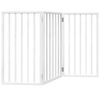 vidaXL Dog Gate Set of 3 White Solid Poplar wood