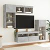 vidaXL 5 Piece TV Wall Units with LED Concrete Gray Engineered Wood