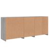 vidaXL Sideboard Grey Sonoma Engineered wood, glass Large Sideboard