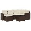vidaXL Garden Sofa Set Brown,Cream White