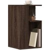 vidaXL Side Table Brown Oak Engineered Wood Small Square Modern