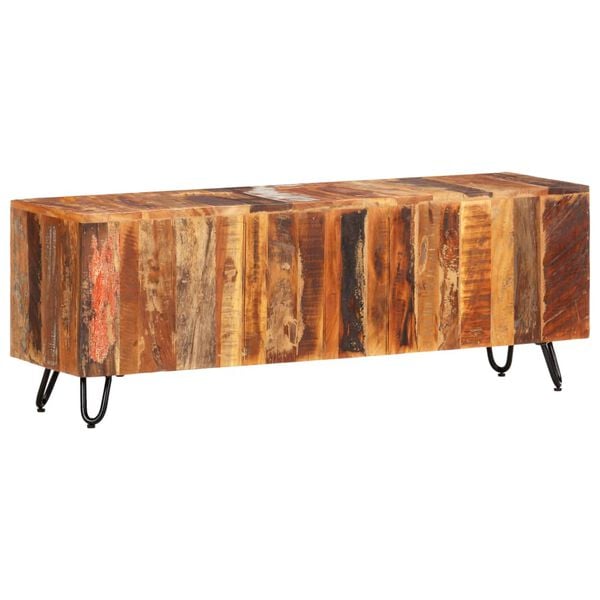 vidaXL Tv Cabinet Multicolor Solid reclaimed wood, iron Tv Cabinet