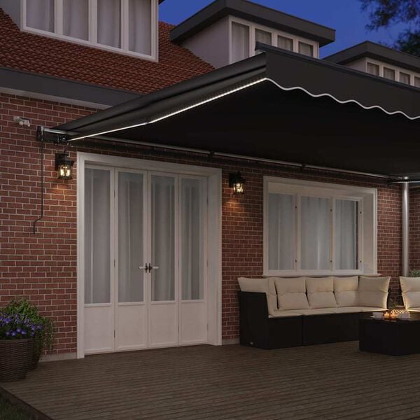 vidaXL Awning Frame Anthracite 236.22 x 118.11 in Aluminium