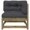 vidaXL Patio Sofa Corner with Cushions and Footstool