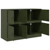 vidaXL Sideboard Olive Green Cold-rolled Steel Medium Doors Sideboard