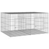 vidaXL Rabbit Cage Silver Galvanized Iron 43.3 x 31.1 x 21.3 in