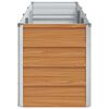 vidaXL Garden Raised Bed Silver Galvanized Steel Large Durable